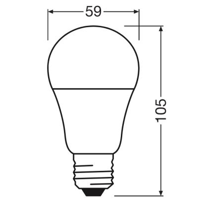 Bombilla LED CLASSIC A60 E27/8W/230V 4000K - Ledvance