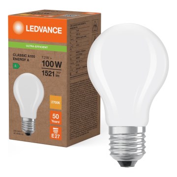 Bombilla LED CLASSIC FILAMENT A60 E27/7,2W/230V 2700K - Ledvance