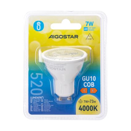 Bombilla LED COB GU10/7W/230V 4000K - Aigostar