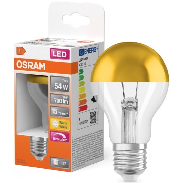 Bombilla LED con acabado espejo SUPERSTAR E27/7W/230V 2700K dorada - Osram