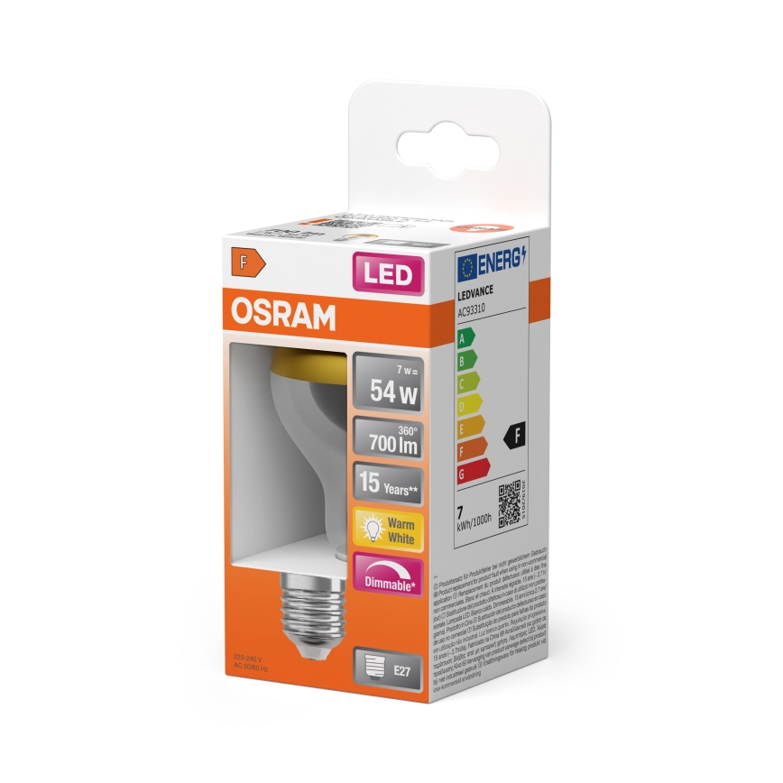 Bombilla LED con acabado espejo SUPERSTAR E27/7W/230V 2700K dorada - Osram