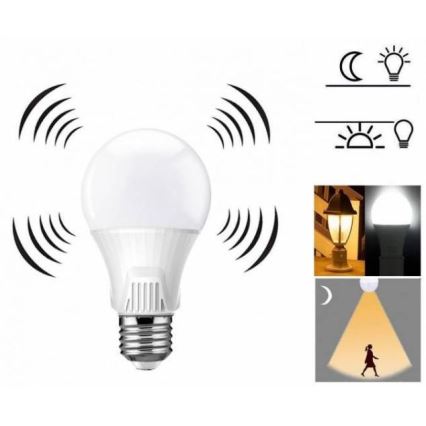 Bombilla LED con sensor de movimiento E27/9W/230V 6500K