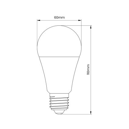 Bombilla LED con sensor de movimiento y crepúsculo A60 E27/6W/230V 3000K