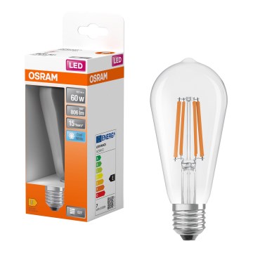 Bombilla LED de filamento clásico E27/6,5W/230V 4000K - Osram