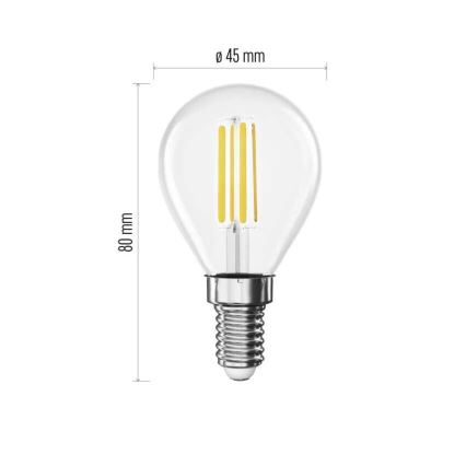 Bombilla LED filamento E14/3,8W/230V 4000K Clase energética A