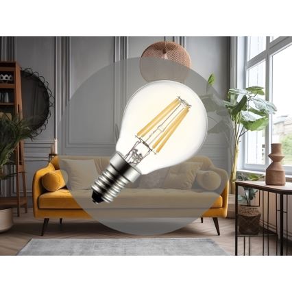 Bombilla LED de filamento G45 E14/6W/230V 3000K