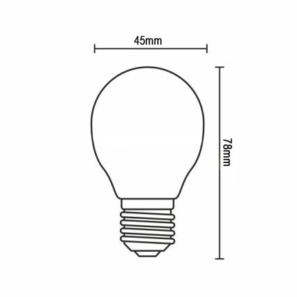 Bombilla LED de filamento G45 E14/6W/230V 3000K