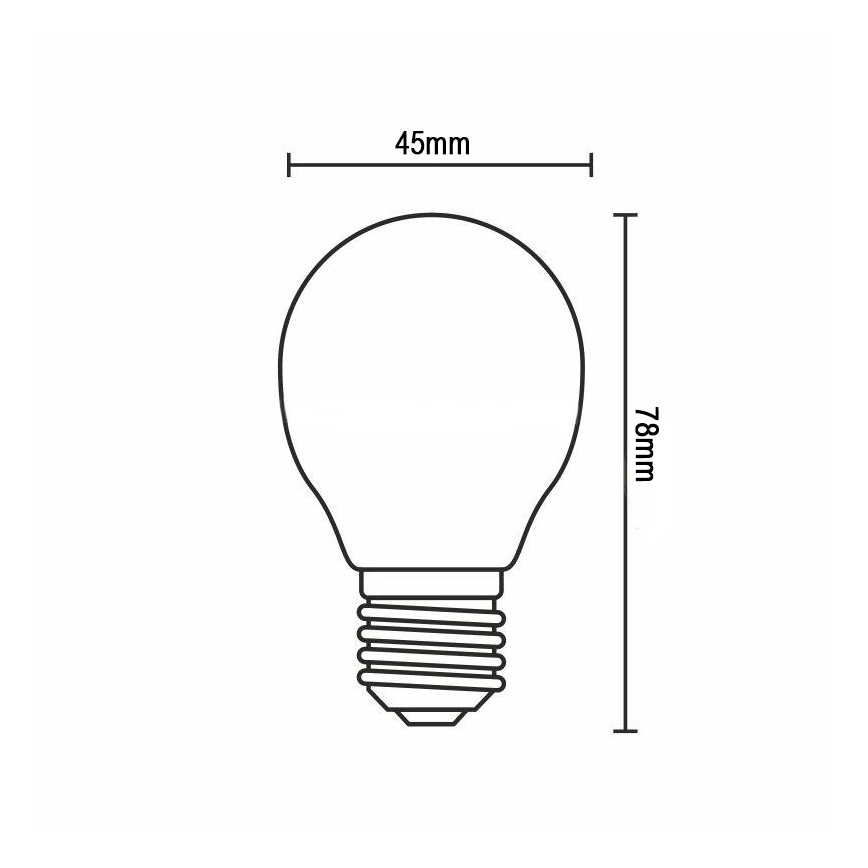 Bombilla LED de filamento G45 E14/6W/230V 3000K