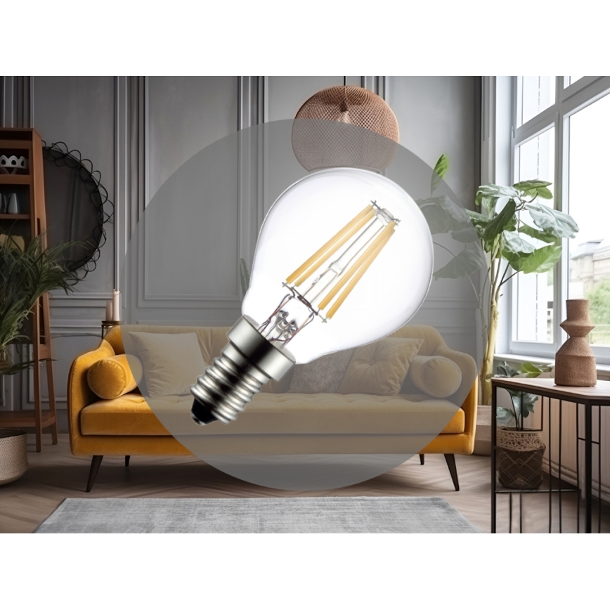 Bombilla LED de filamento G45 E14/6W/230V 4000K