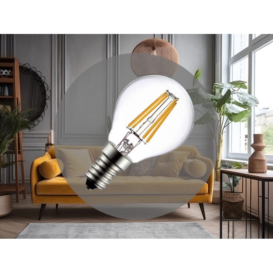 Bombilla LED de filamento G45 E14/6W/230V 4000K