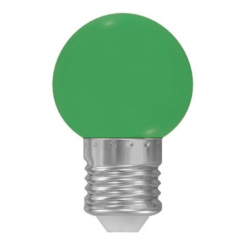 Bombilla LED E27/1W/230V 5500-6500K verde