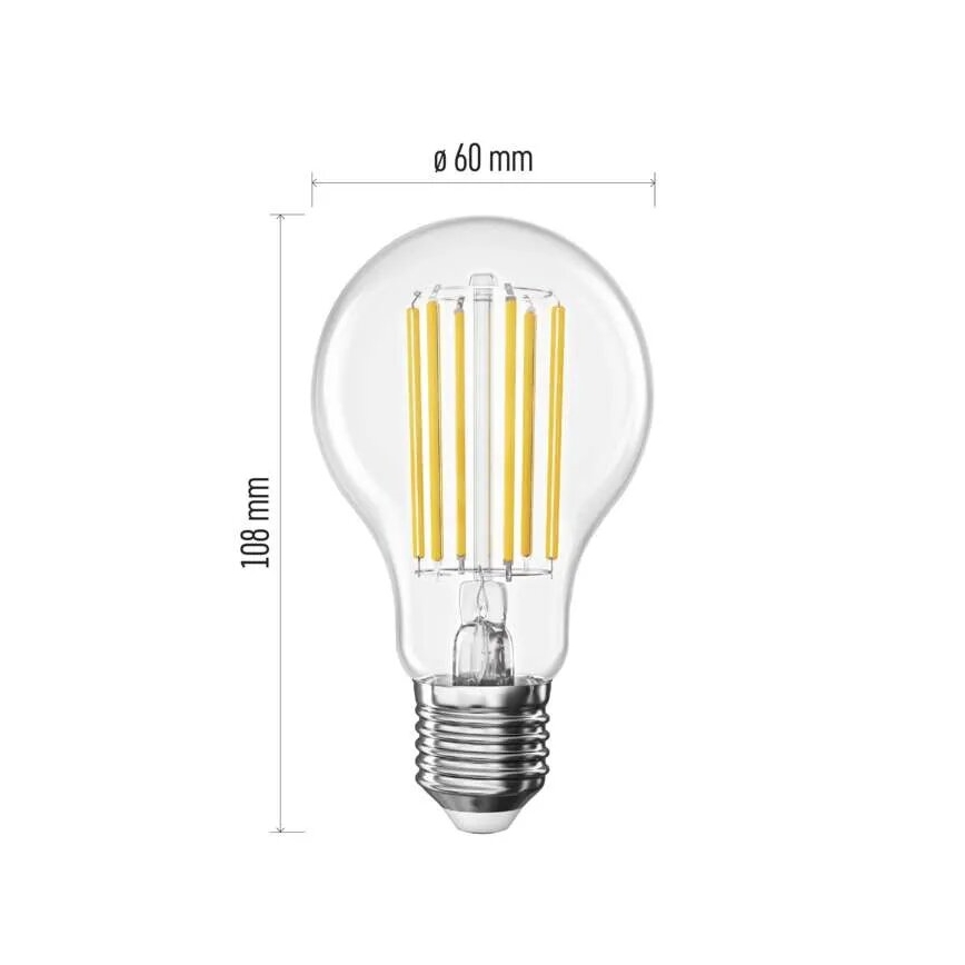 Bombilla LED FILAMENT A60 E27/7,2W/230V 2700K Clase energética A