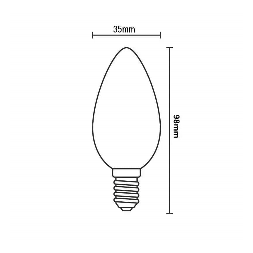 Bombilla LED WHITE FILAMENT C35 E14/4,5W/230V 4000K
