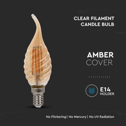 Bombilla LED FILAMENT E14/4W/230V 2200K