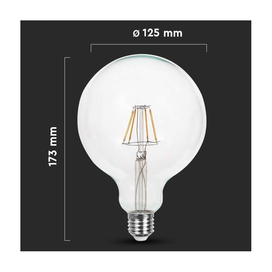 Bombilla LED FILAMENT G125 E27/10W/230V 3000K