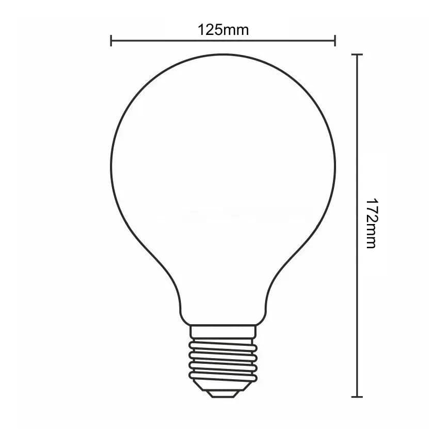 Bombilla LED FILAMENT G125 E27/18W/230V 3000K