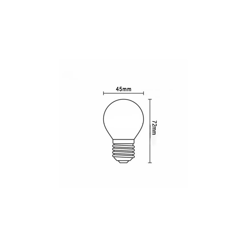 Bombilla LED FILAMENT G45 E27/6W/230V 3000K