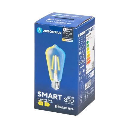 Bombilla LED regulable FILAMENT MESH Inteligente ST64 E27/6W/230V 2700-6500K - Aigostar