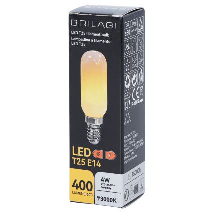 Bombilla LED FILAMENT T25 E14/4W/230V 3000K - BRILAGI