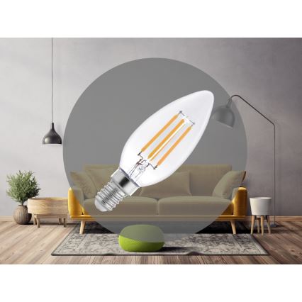 Bombilla LED Filamento C37 E14/6W/230V 4000K