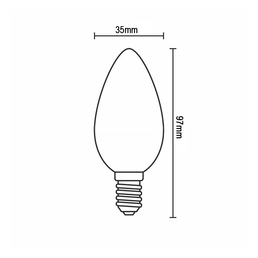 Bombilla LED Filamento C37 E14/6W/230V 4000K