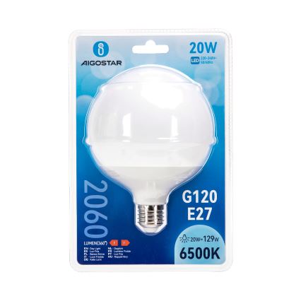 Bombilla LED G120 E27/20W/230V 6500K - Aigostar