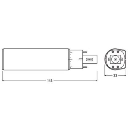Bombilla LED G24q-1/6W/230V 3000K - Osram