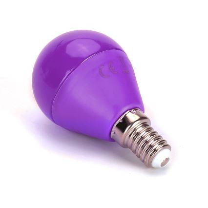 Bombilla LED G45 E14/4W/230V violeta - Aigostar