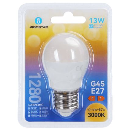 Bombilla LED G45 E27/13W/230V 3000K - Aigostar