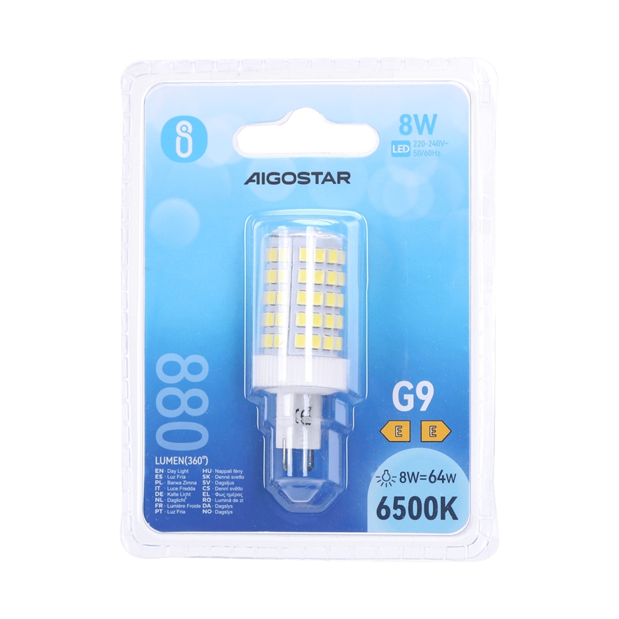 Bombilla LED G9/8W/230V 6500K - Aigostar