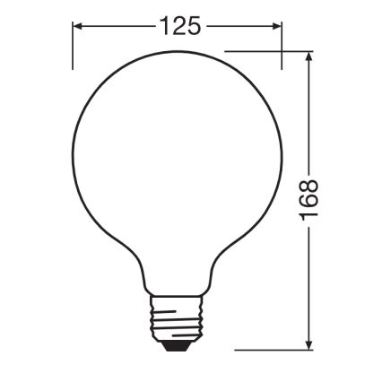 Bombilla LED GLOBE CLASSIC FILAMENT G125 E27/11,6W/230V 4000K - Ledvance