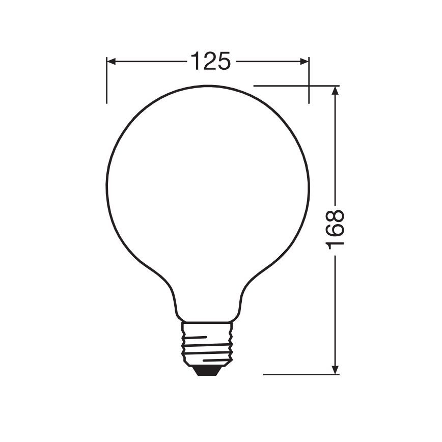 Bombilla LED GLOBE CLASSIC FILAMENT G125 E27/11,6W/230V 4000K - Ledvance
