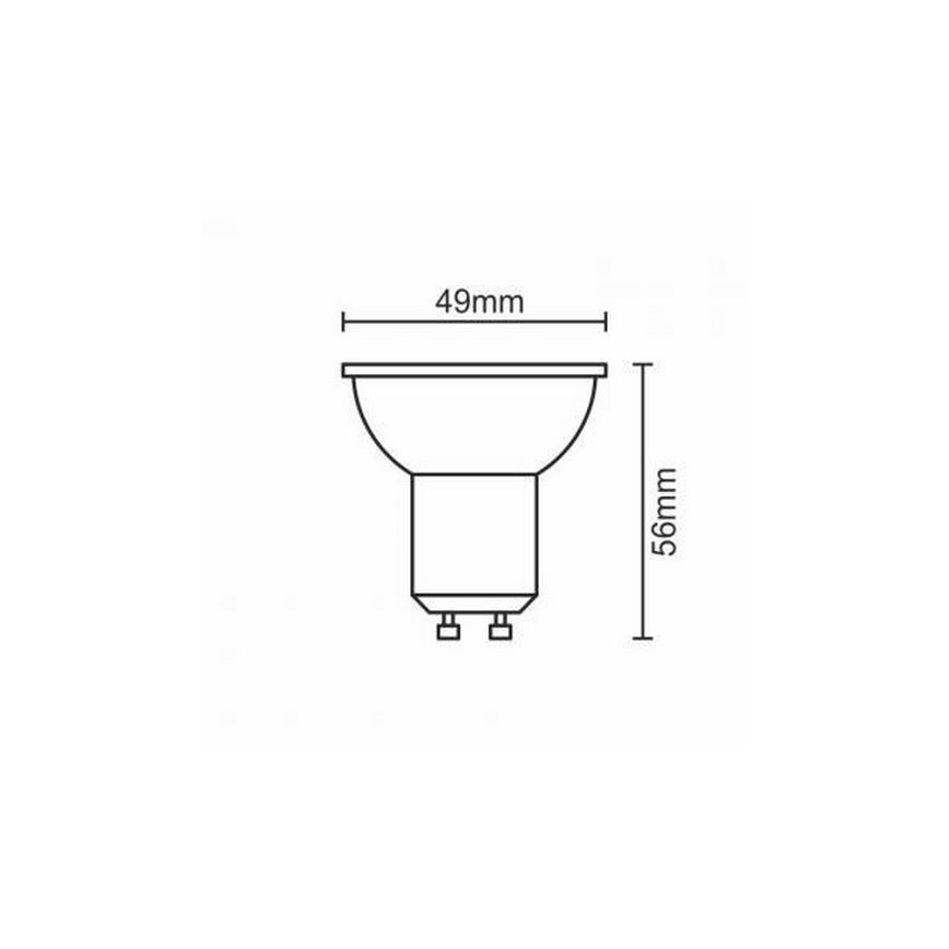 Bombilla LED GU10/6W/230V 4000K negro