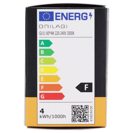 Bombilla LED MR11 GU10/4W/230V 3000K 60° - BRILAGI