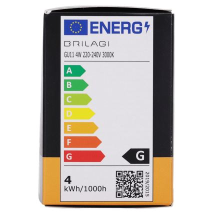 Bombilla LED MR11 GU10/4W/230V 3000K - BRILAGI
