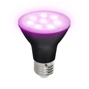 Bombilla LED para crecimiento de plantas PLANTY E27/7W/230V 1200K negra