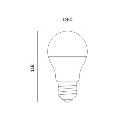 Bombilla LED para crecimiento de plantas PLANTY E27/11W/230V 1200K blanca