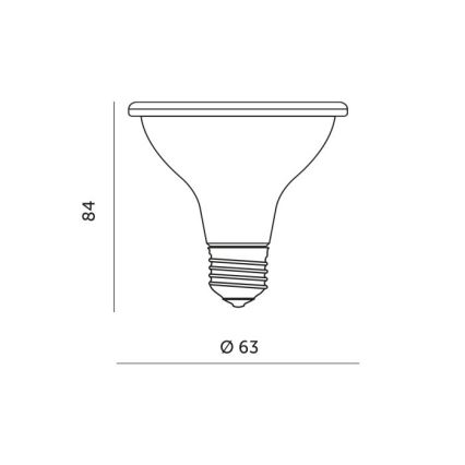 Bombilla LED para crecimiento de plantas PLANTY E27/7W/230V 1200K blanca