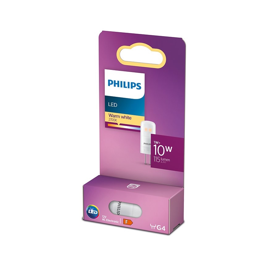 Bombilla LED Philips G4/1W/12V 2700K