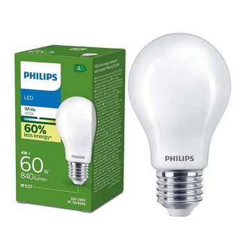 Bombilla LED Philips ULTRAEFFICIENT A60 E27/4W/230V 3000K