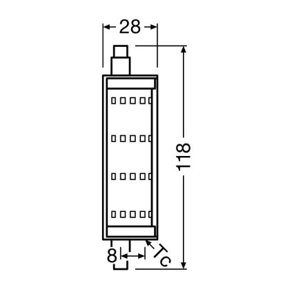 Bombilla LED R7s/13W/230V 2700K 118 mm