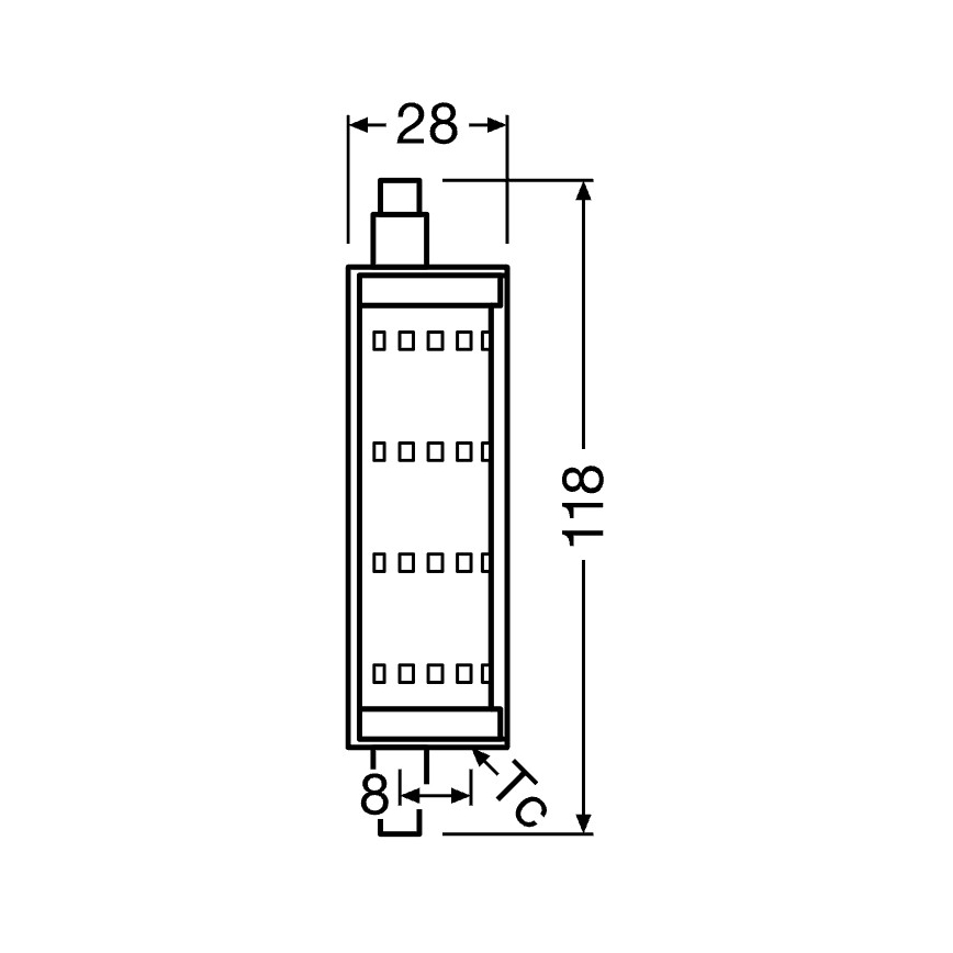 Bombilla LED R7s/13W/230V 2700K 118 mm