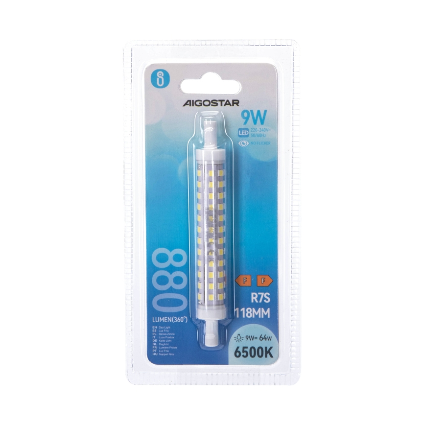 Bombilla LED R7S/9W/230V 6500K - Aigostar