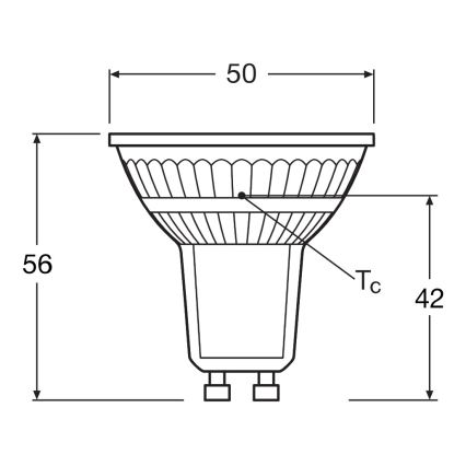 Bombilla LED reflectora PAR16 GU10/4,3W/230V 4000K 120° - Ledvance