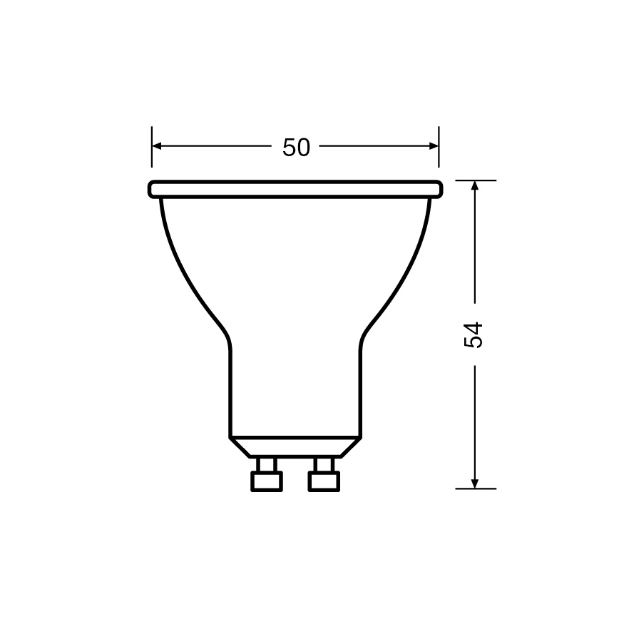 Bombilla LED reflectora PAR16 GU10/4,5W/230V 2700K 36° - Ledvance