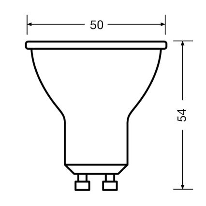 Bombilla LED reflectora PAR16 GU10/4,5W/230V 4000K 36° - Ledvance