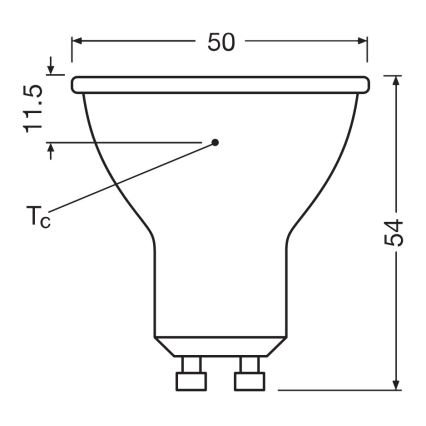 Bombilla LED reflectora PAR16 GU10/6,9W/230V 2700K 120° - Ledvance