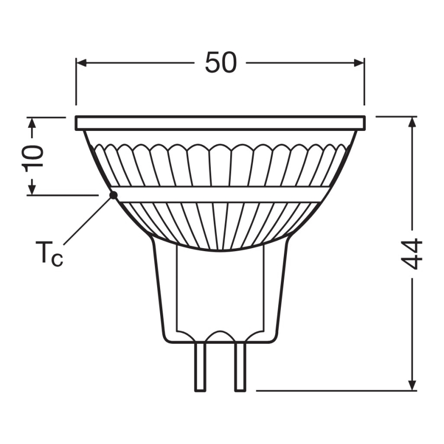 Bombilla LED reflectora regulable MR16 GU5,3/5W/12V 4000K 36° CRI 90 - Ledvance