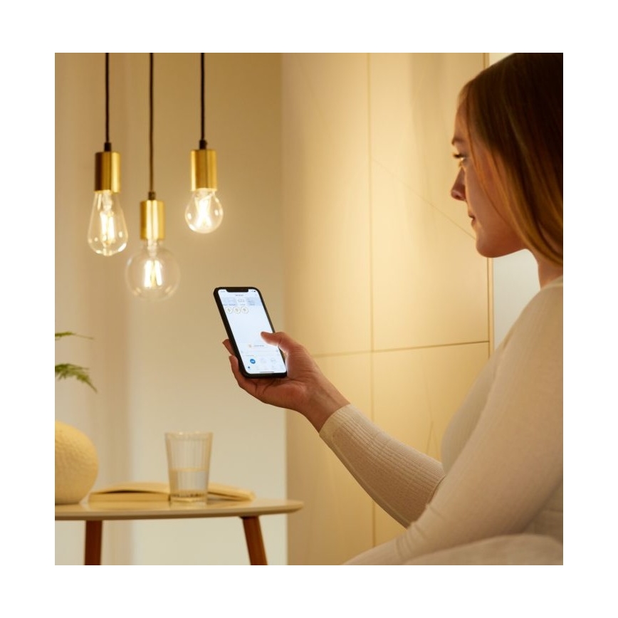 Bombilla LED regulable FILAMENT A60 E27/6,7W/230V 2700-6500K CRI 90 Wi-Fi - WiZ