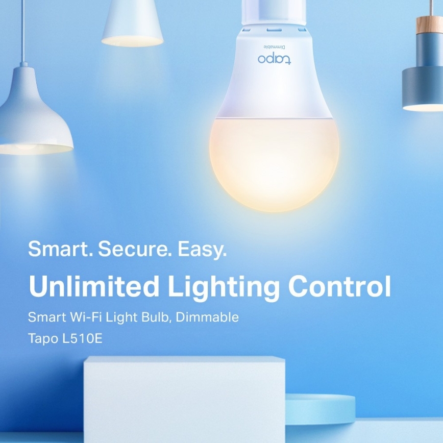 Bombilla LED regulable A60 E27/8,7W/230V 2700K Wi-Fi - TP-Link